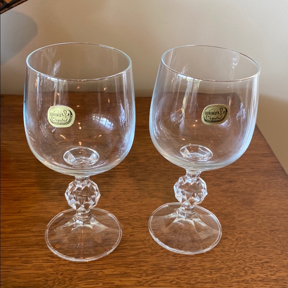 Bohemia Vintage Crystal Clear Wine Glass Set